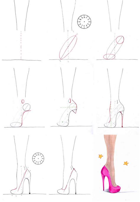 high heels drawing|high heels drawing instructions.